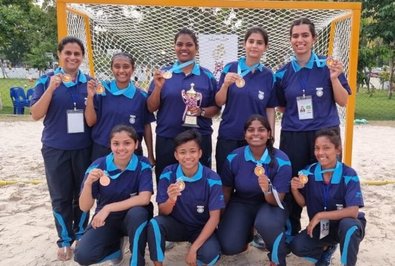 आंतरराष्ट्रीय पातळीवरच्या ८ व्या महिला एशियन बीच च्या हँडबॉल स्पर्धेत भारतीय संघाला द्वितीय उपविजेतेपद.. आंतरराष्ट्रीय पातळीवरच्या ८ व्या महिला एशियन बीच च्या हँडबॉल स्पर्धेत भारतीय संघाला द्वितीय उपविजेतेपद..