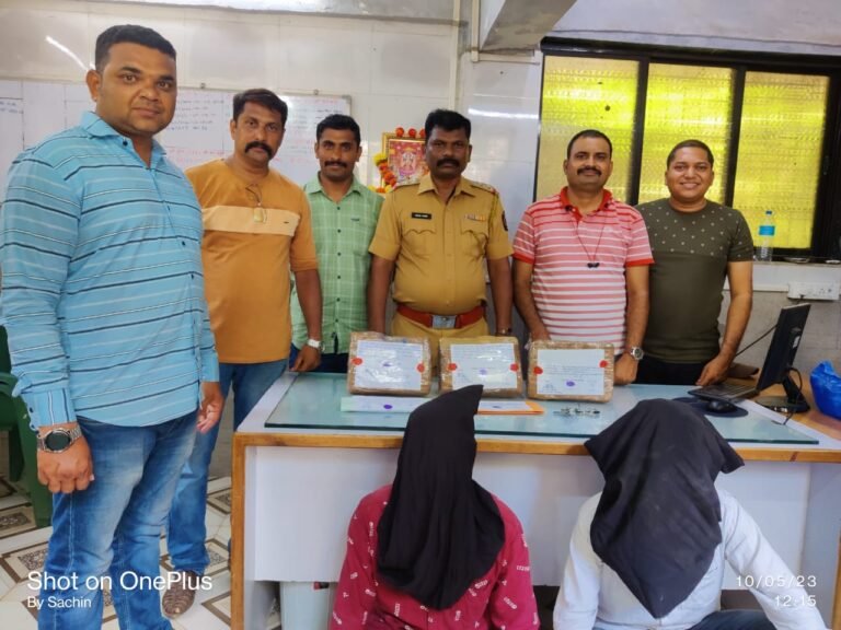 अंमली पदार्थाची तस्करी करणाऱ्या दोघांच्या बाजारपेठ पोलीसांनी आवळल्या मुसक्या..