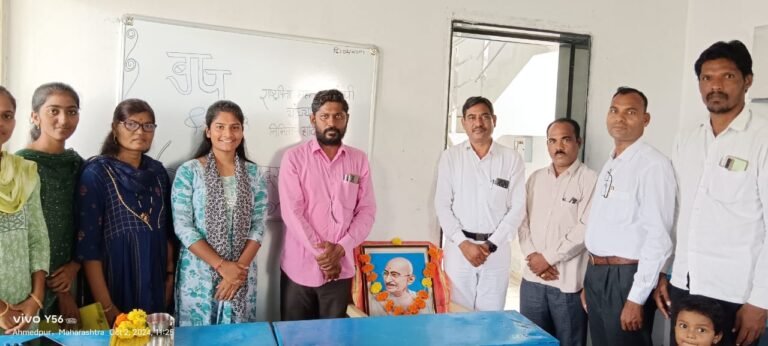 *जगाला गांधी विचारांची आवश्यकता*         प्रा बालाजी आचार्य यांचे प्रतिपादन